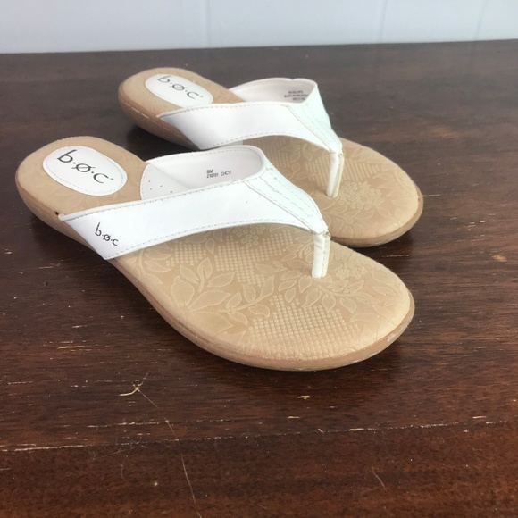 boc leather flip flops